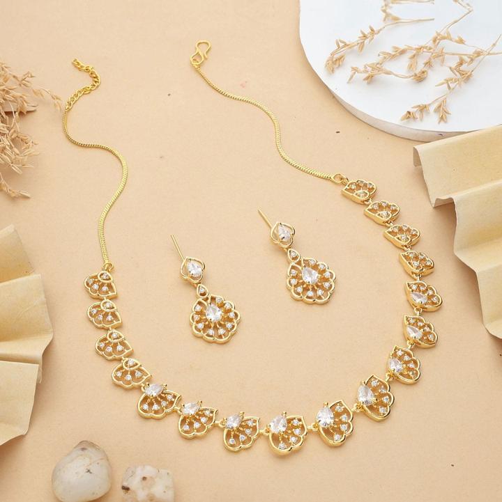 Anti tranish american diamond necklace set 941 Imitation temple jewellery Mumbai