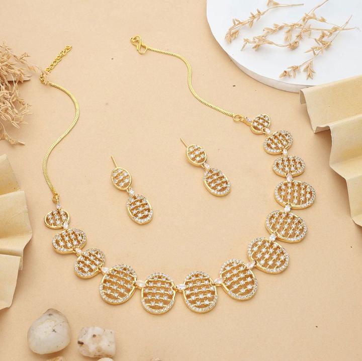 Anti tranish american diamond necklace set 942 Imitation jewellery online Mumbai