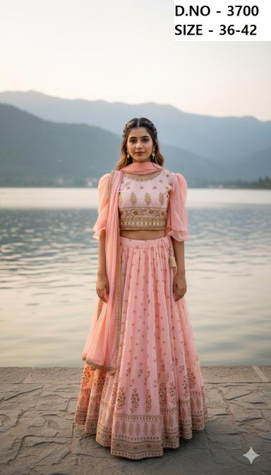 Avika Crop Top 3700 Wholesale lehenga choli manufacturer in Kolkata