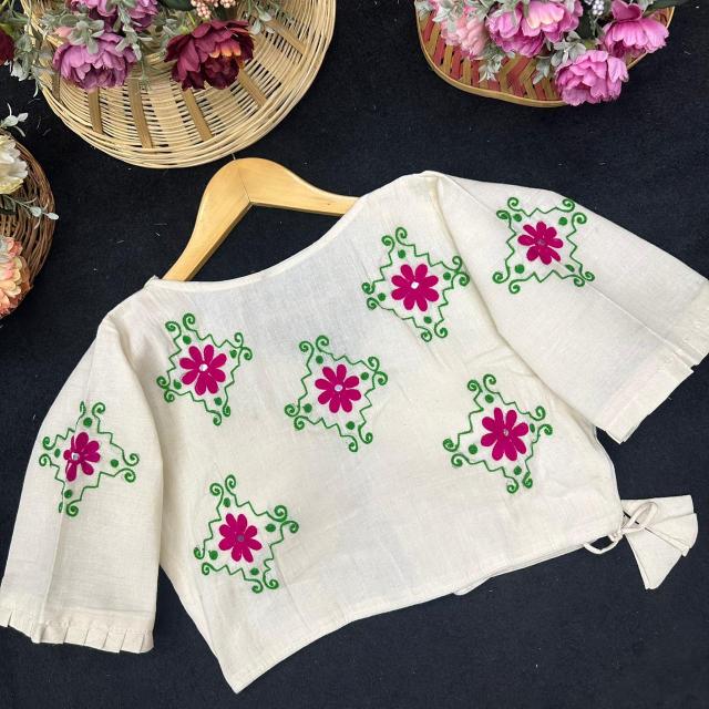 Blousewala khadi cotton blouse wholesale market