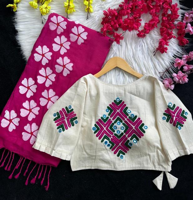 Blousewala khadi cotton saree with blouse shopping wholesale