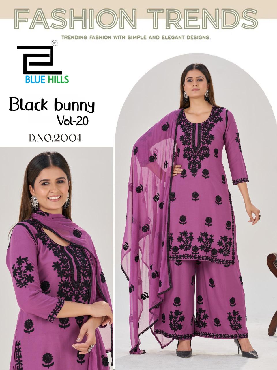 Blue hills black bunny vol 20 pakistani original suits wholesale