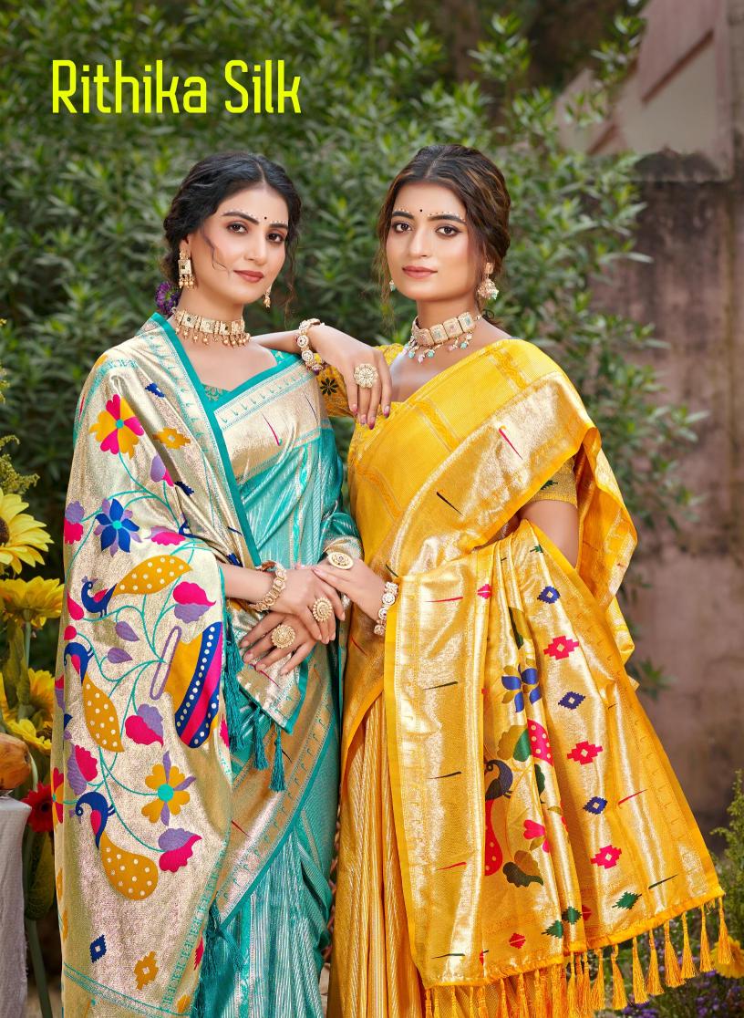 Bunawat - Rithika Silk Sangam Prints SILK Woven Work Traditional Saree