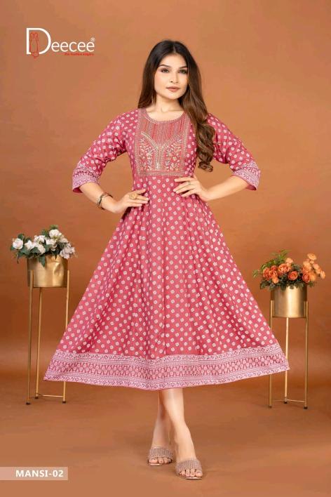 Deecee mansi anarkali style cheap wholesale kurtis in surat with price