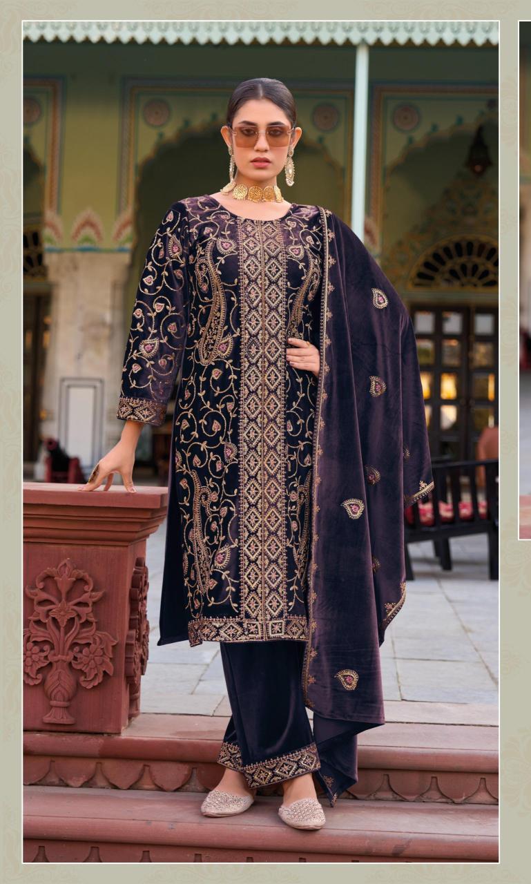 Deepsy hit design of velvet 25 pakistani suits wholesale