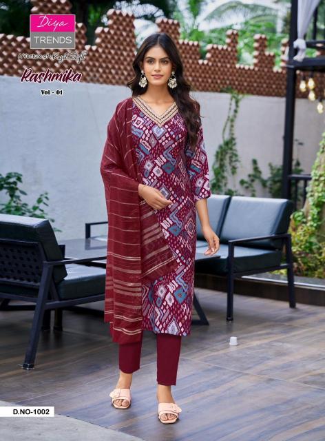 Diya trends rashmika vol 1 buy kurti in wholesale baroda