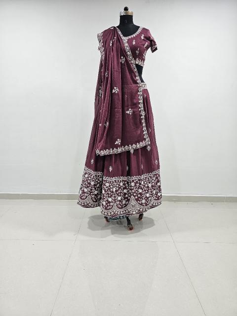 FULDI vichitra silk Pink Fashionable Lehenga Choli Retailer in Kolkata