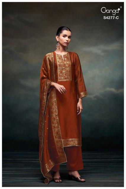 Ganga orielle 4277 punjabi dress materials wholesale