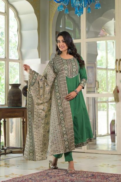 Janni 3pcs cotton anarkali kurtis wholesale