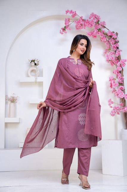 Janni 3pcs cotton floral print wholesale kurtis surat