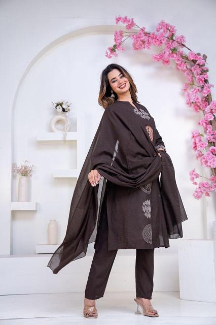 Janni 3pcs fancy cotton kurtis wholesale 