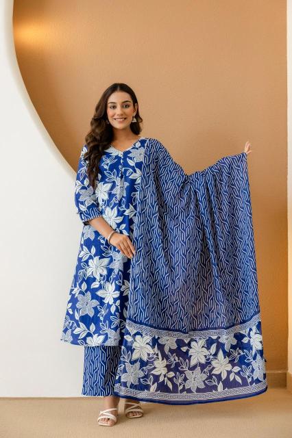 Janni a line 3pcs cotton kurti wholesaler in ahmedabad