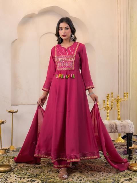 Janni anarkali style 3pcs cotton kurti wholesale surat