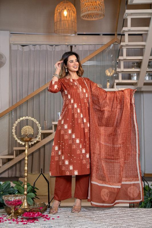 Janni K3042 indolady A-line cotton kurti wholesale