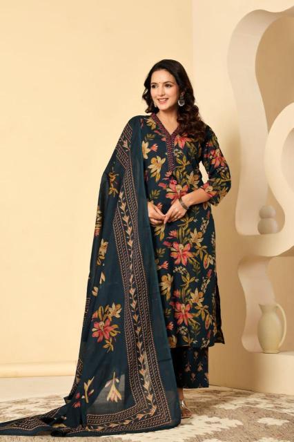 Janni v neck cotton anarkali kurtis wholesale online