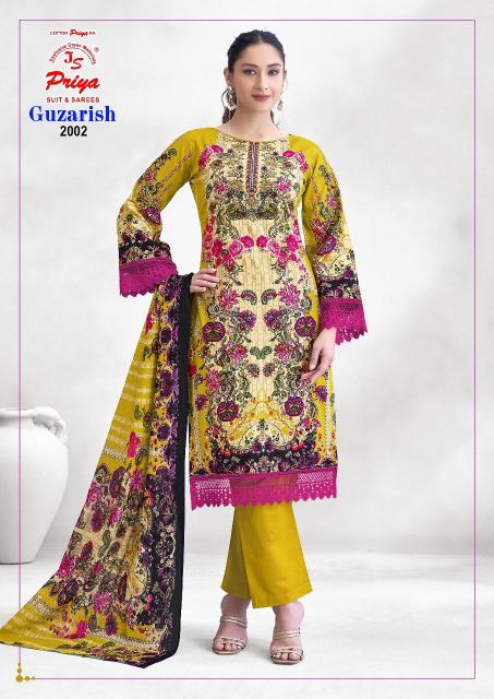 Js priya guzarish vol 2 pakistani lawn cotton dress materials wholesale
