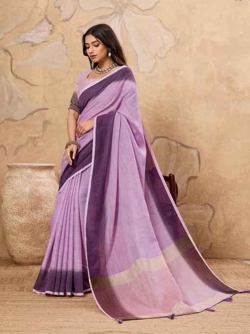KARAGIRI VOL 2 by astita fancy designer linen Cotton fabric saree wholesale with latkan 