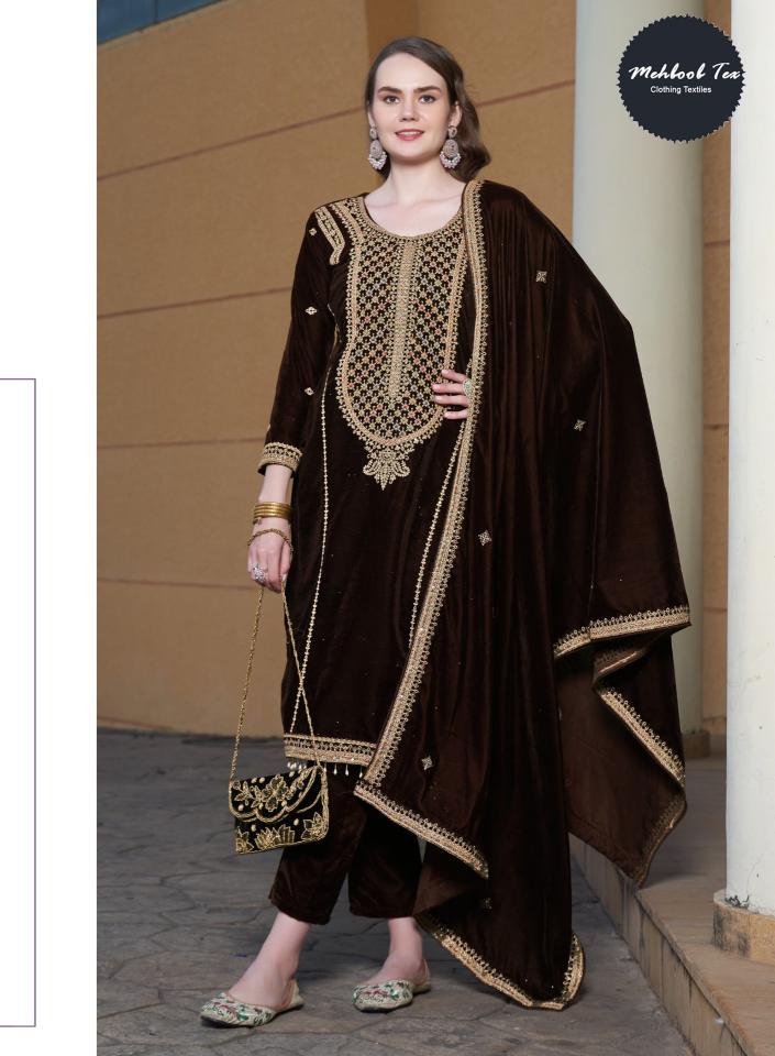 Karma mehbbob tex 1482 velvet dress material wholesale