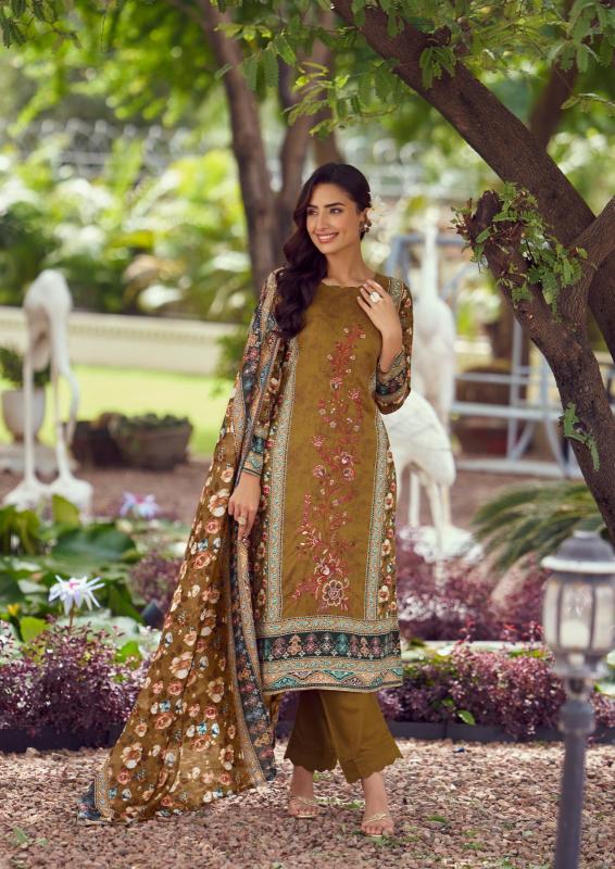 Karma nisanka mills & emb cashmere vol 3 dress material wholesale