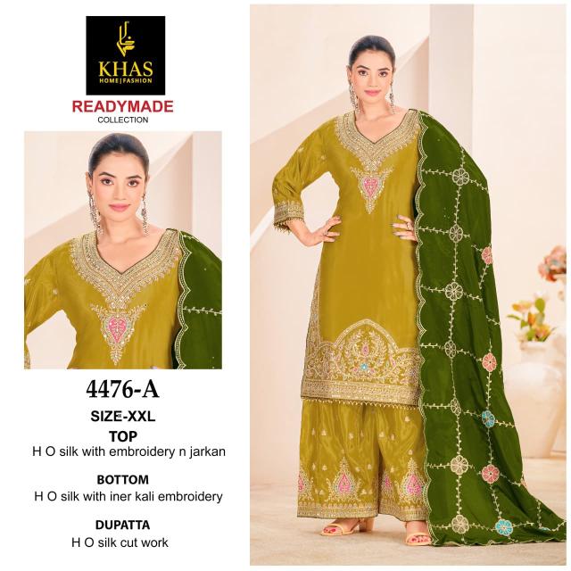 Khas 4476 A To C Silk With Embroidery  Salwar Kameez manufacturers