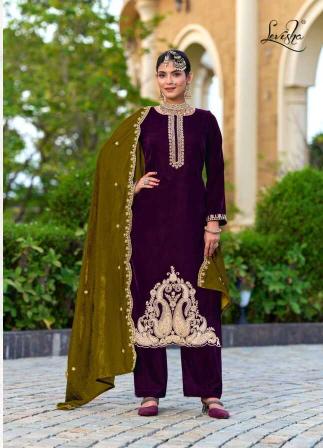 Levisha aarushi velvet pakistani wholesale suits franchises