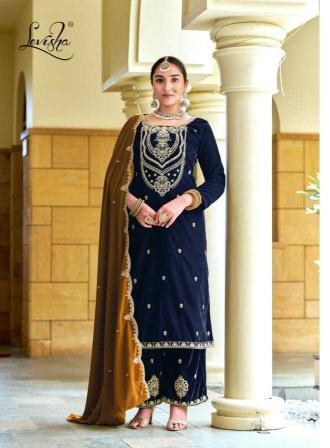 Levisha riwaaz vol 2 velvet pakistani suits wholesaler in india new delhi 