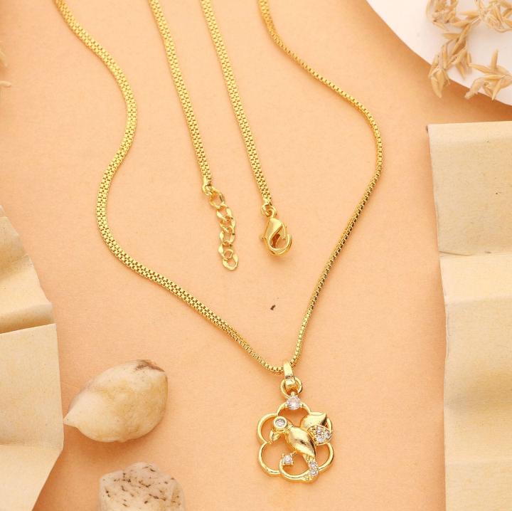 Micro gold polish chain pendant 749 Artificial jwellery in Kolkata