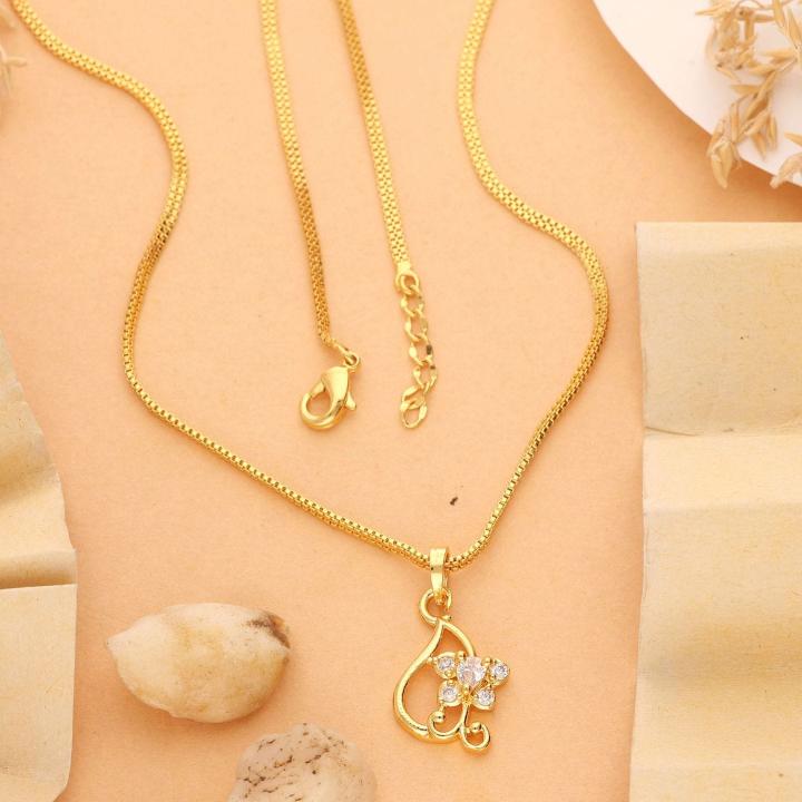 Micro gold polish chain pendant 755 Imitation gold jwellery in Kolkata