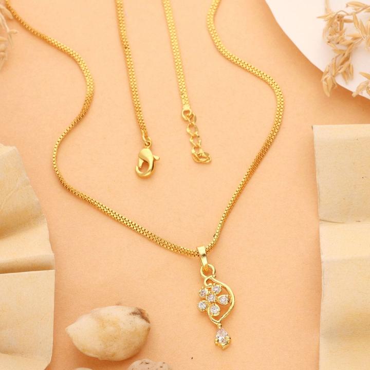 Micro gold polish chain pendant 758 Imitation jwellery store in Kolkata