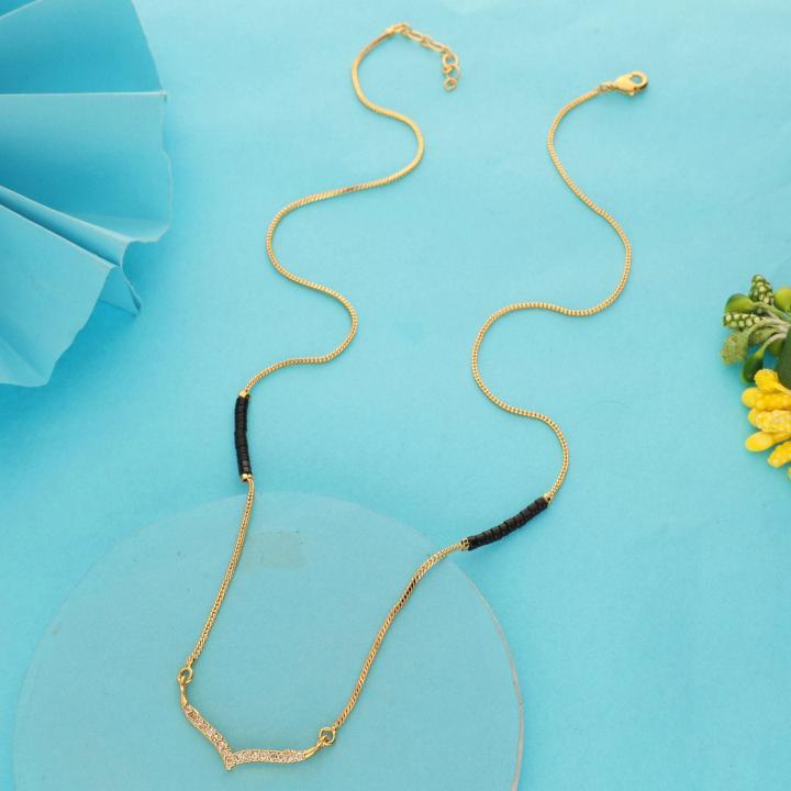 Micro gold polish manglsutra 1864 Imitation Jewellery Distributors in Delhi