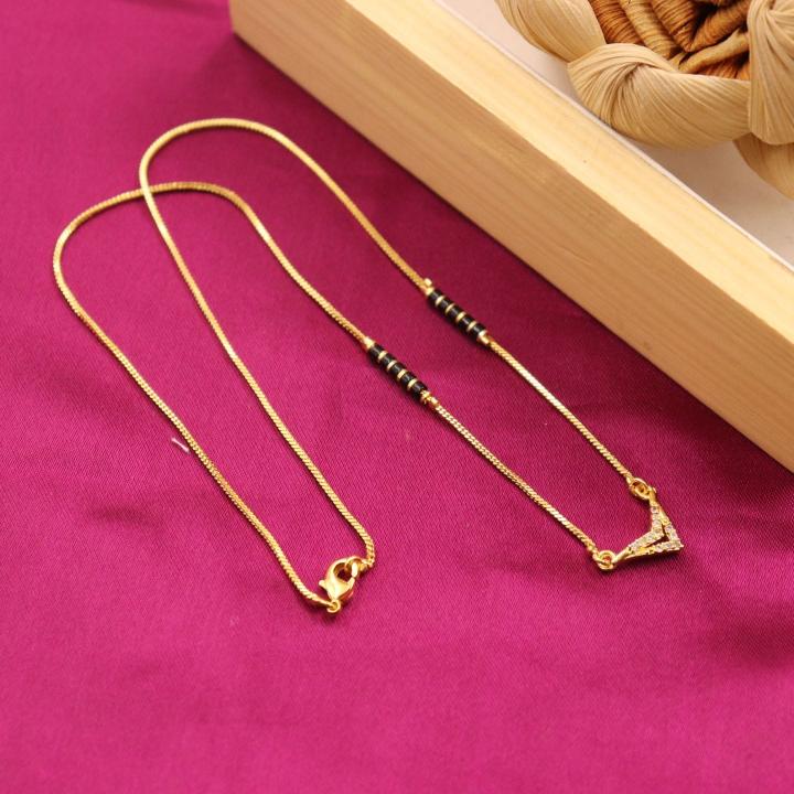 Micro gold polish manglsutra 1871 Imitation Bridal Jewellery Wholesale Delhi