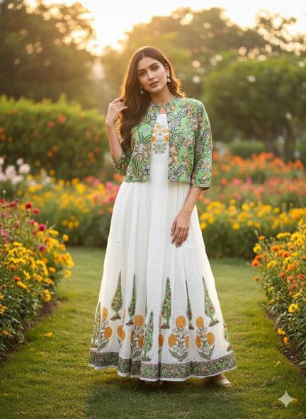 Naisha K 472 Mulmul Cotton Kurti manufacturer in Ahmedabad
