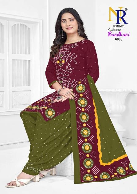 Nr exclusive bandhani vol- 6 jaipuri cotton dress materials wholesalers ahmedabad