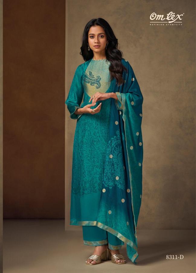 Omtex amelia silk dress material wholesalers in mumbai