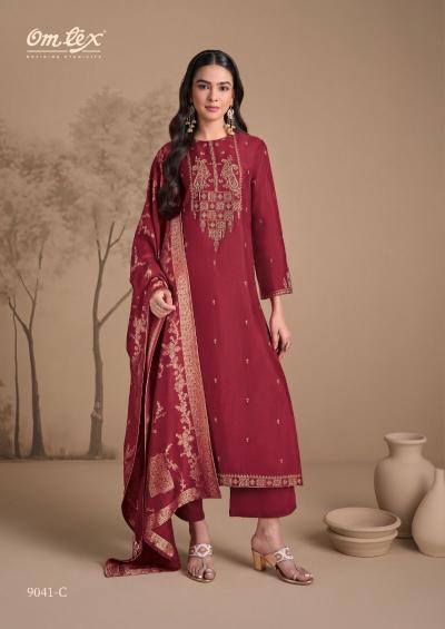 Omtex amira pure silk dress material wholesalers in mumbai