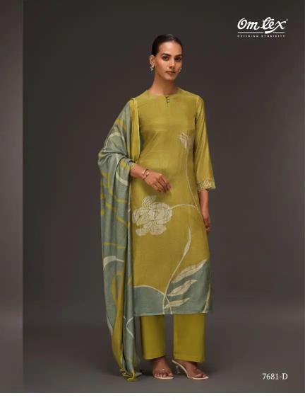 Omtex modern edge printed surat textile market ring road wholesale dress material 