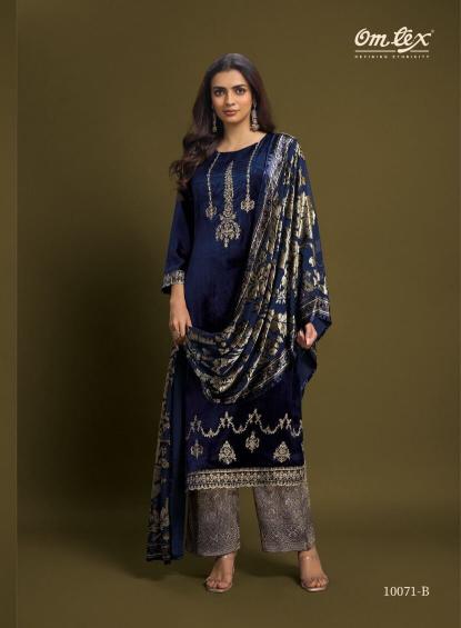 Omtex ritha vol 37 velvet non catalogue dress materials wholesale mumbai
