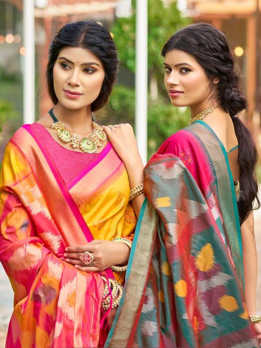 POORVIKA SILK VOL 6 by Astita fancy designer Pochampalli Soft Silk fabric saree wholesale with Fancy latkan 