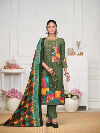 Radhika sumyra rehnuma pashmina dress materials wholesale