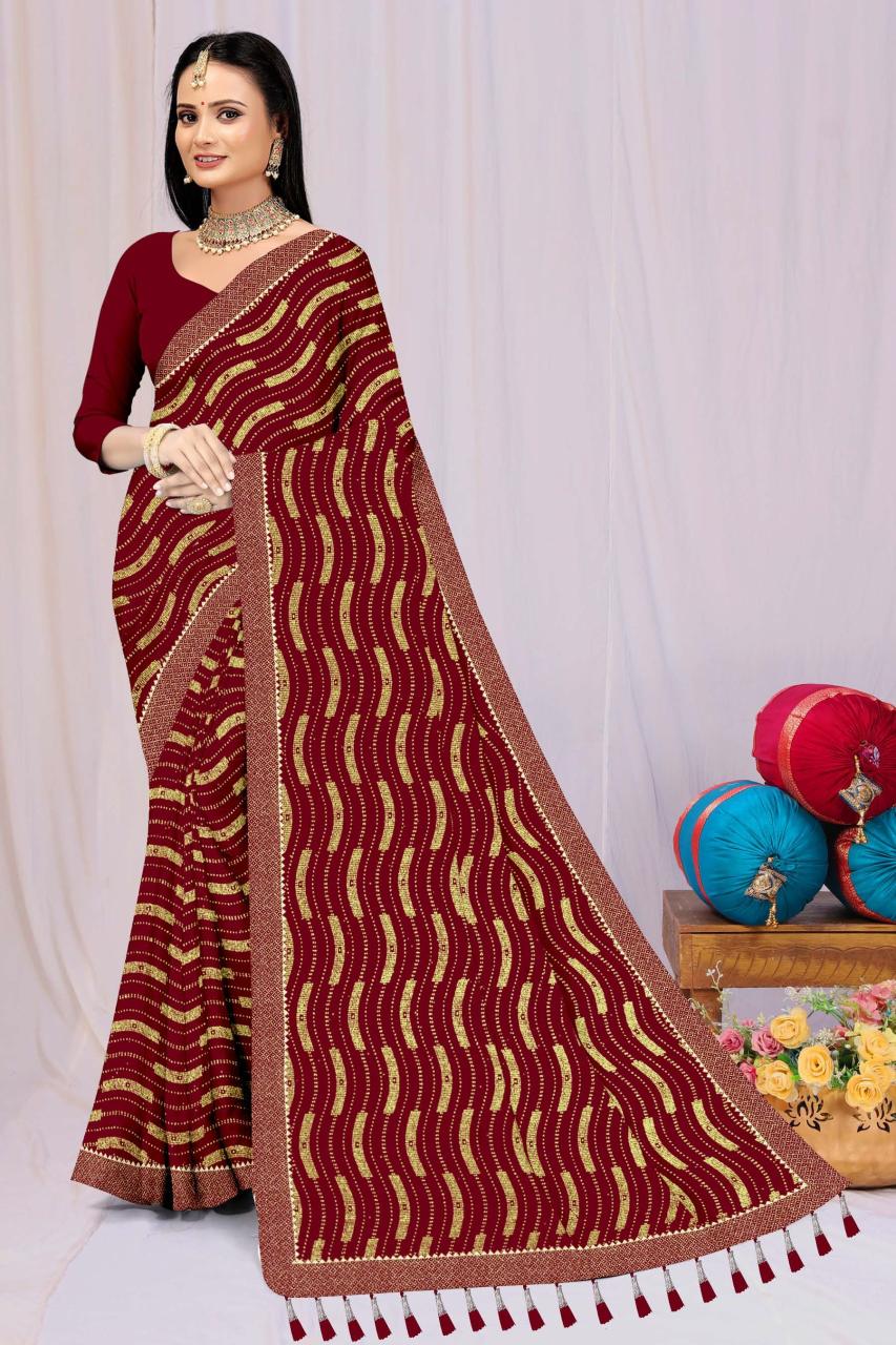 Ronisha d.no 36 chinon sarees wholesale ladies 