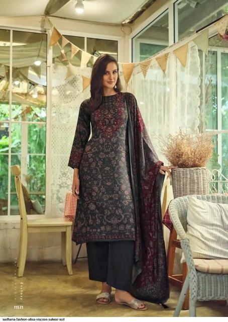 Sadhana fashion alisa pashmina dress material wholesale rate