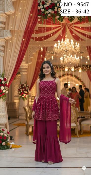 Saiyaara Sharara Set 9547 Affordable Salwar Kameez in Kolkata