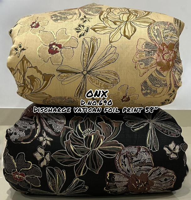 Sajni Vertican discharge foil print Fabric suppliers in India