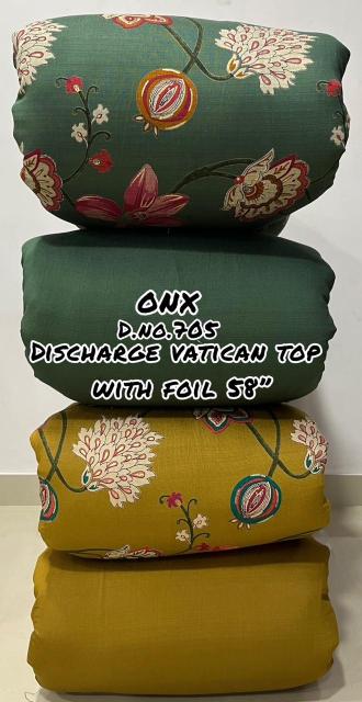 Sajni Vertican discharge foil print Wholesale linen fabrics