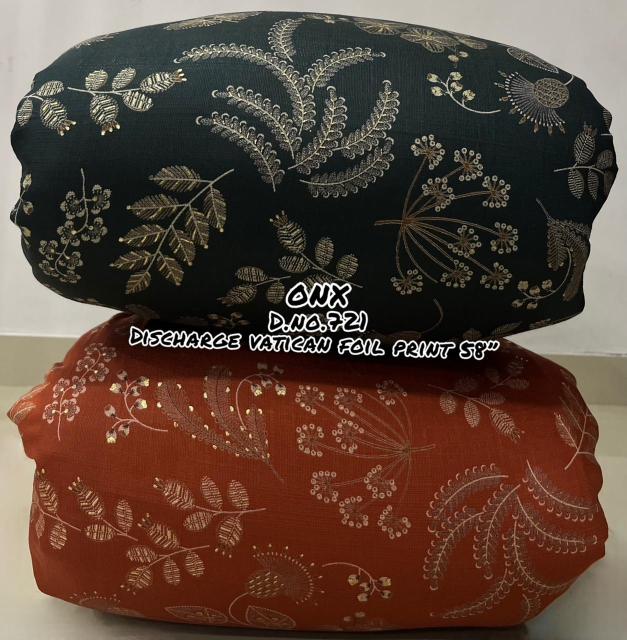 Sajni Vertican discharge foil Printed fabric wholesale