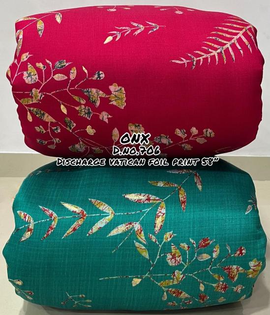 Sajni Vertican discharge foil Printed Wholesale printed fabrics in Mumbai