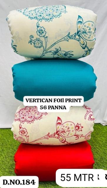Sajni Vertican foil print Cotton fabric wholesale market in India
