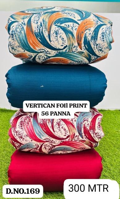 Sajni Vertican foil print Designer fabric wholesale market in India