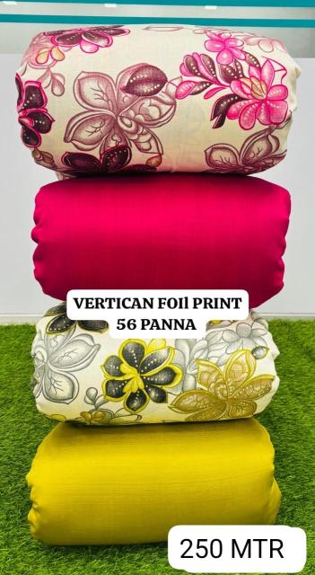 Sajni Vertican foil print fabric Wholesale dress material market in India