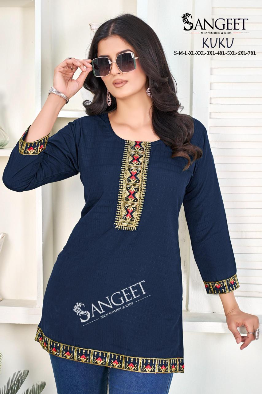 Sangeet kuku short tops kurti wholesale online